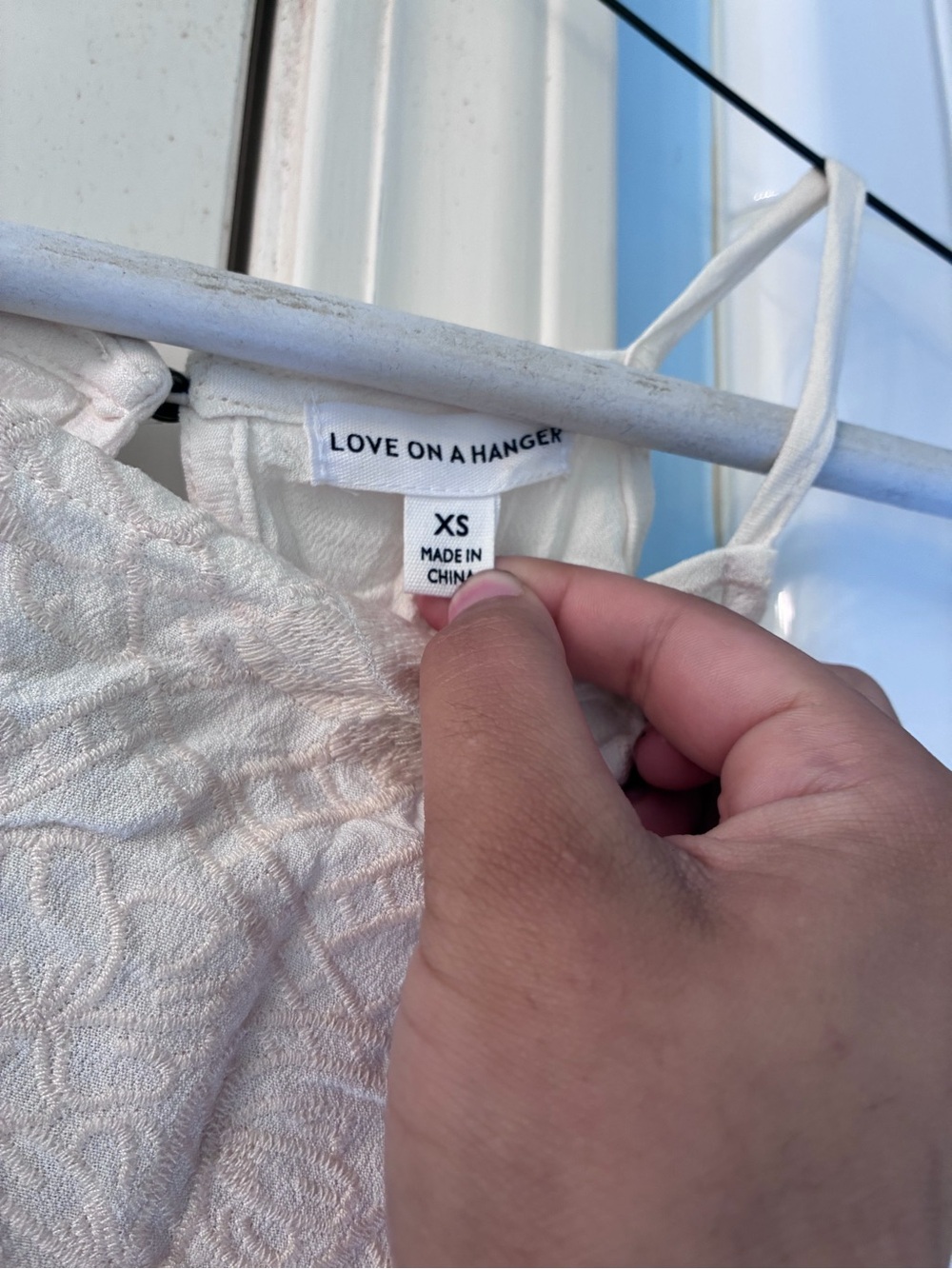 Love on a Hanger Cream White Embroidered Deco Cami Tank Top - Picture 4 of 5